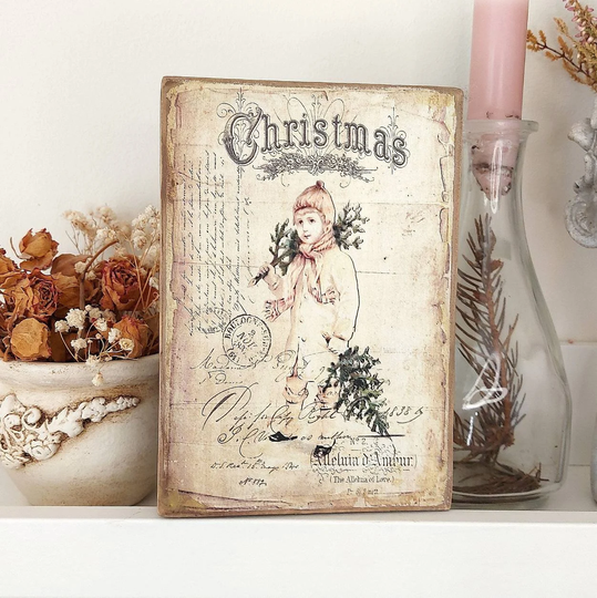Retro Christmas Tiered Tray Wood Sign, Holiday Shelf Or Mantle Decor, Xmas Plaque, Farmhouse Seasonal Quote, Country Block Sign