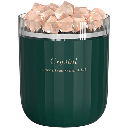 Crystal salt stone lamp humidifier, usb rechargeable air aroma spray humidifier, green - green