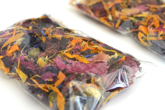 Biodegradable Confetti Packets - Summer 100% Natural Wedding Envelopes, Decor, Ecofriendly Bags Boho Eco
