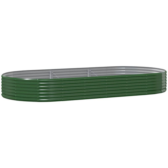 Vidaxl - Garden Planter Powder-coated Steel 296x140x36 cm Green Green
