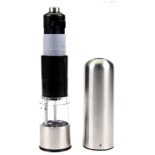 Automatic Pepper Mill and Salt Mill Electric Mills Durable Stainless Steel Adjustable Grain Size Grinder