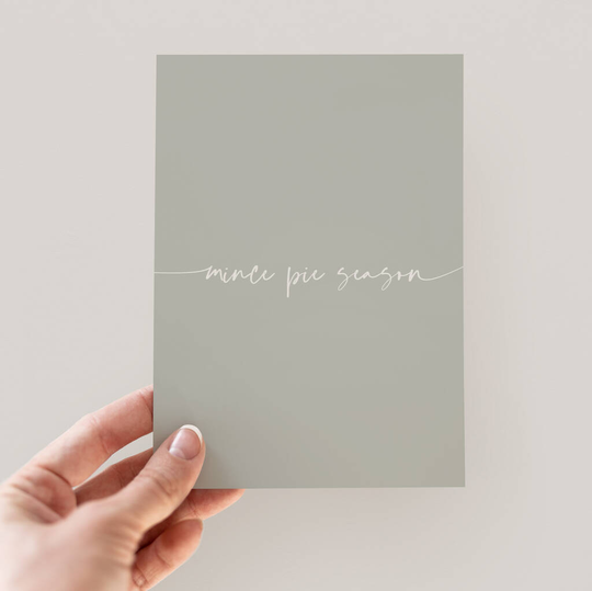 Mince Pie Season Modern Christmas Cards Eco Friendly