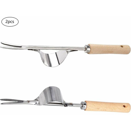 Pieces Stainless Steel Weeder Manual Weeder Stainless Steel Handheld Weeder Gardening Manual Weeder Y-Shape Weeding Tool for Garden Planting Lawn