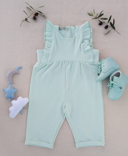 Bee Organic Cotton Girl's Water Green Rustic Dress Set