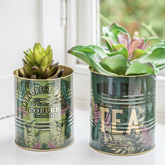 Set Of Two Retro Tea And Coffee Tins