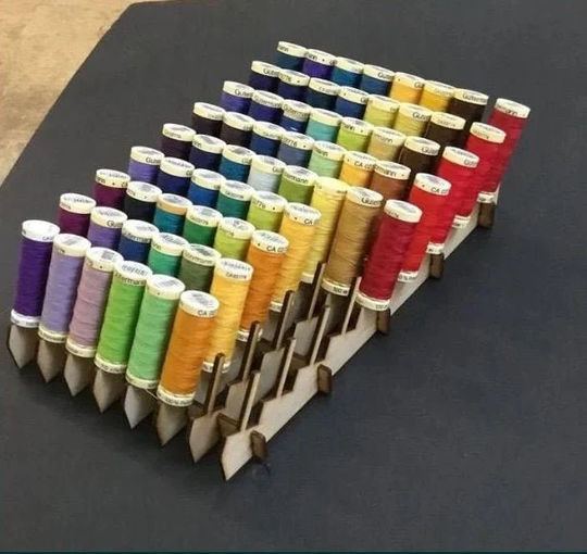 Bobbin Rack Sewing Thread Organizer. Organizer, Wood Wall Mount Rack, Wooden Holder, For
