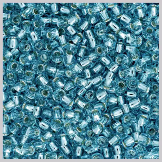 Toho Seed Beads Tr-11-23 Size 11/0 Silver Lined Transparent Aquamarine 7.5 Grams Diy
