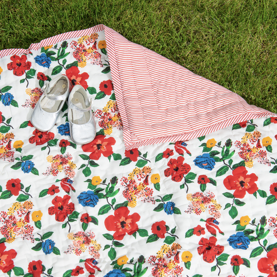 Bright Fabric Reversible Baby Play Mat /Duvet
