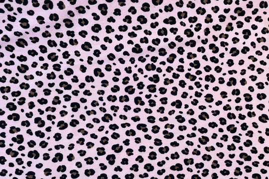 1/2 Yd Pink Leopard Spots Organic Cotton Jersey Spandex