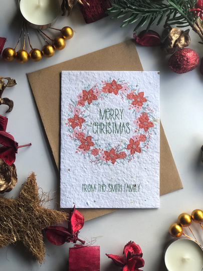 Personalised Plantable Seed Or Seedless Christmas Card, Cards, Paper Card, Eco Friendly Cards, Cards Handmade