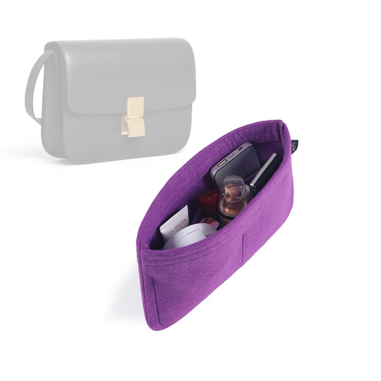 Felt Organizer Tote For Cel. Classic Bag, Purse Insert Keep in Shape Fit, Liner Pocket