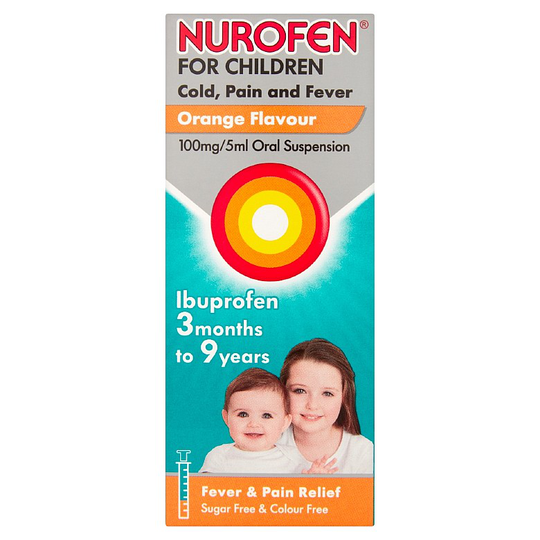Nurofen For Children Cold Pain And Fever Orange Flavour 100Ml