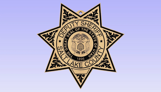 Personalized Salt Lake County Ut Sheriffs Deputy Badge Ornament, Gift For Deputy, Police Officer, Ornament