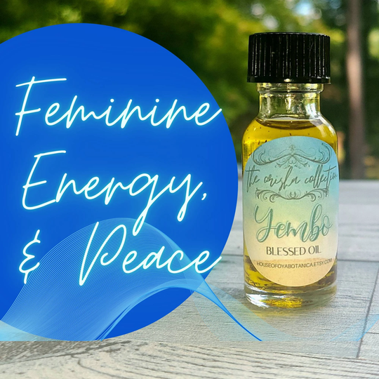 Yembo Orisha, Yemaya Sister, Yemoja Offering, Candle, Blessed Oil, Santeria, Ifa
