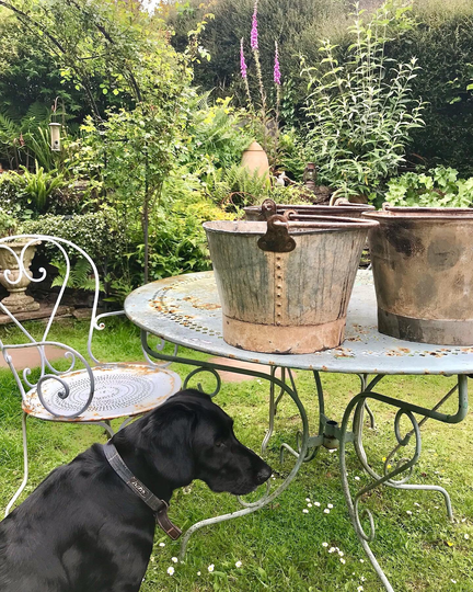Sold Vintage Metal Planter