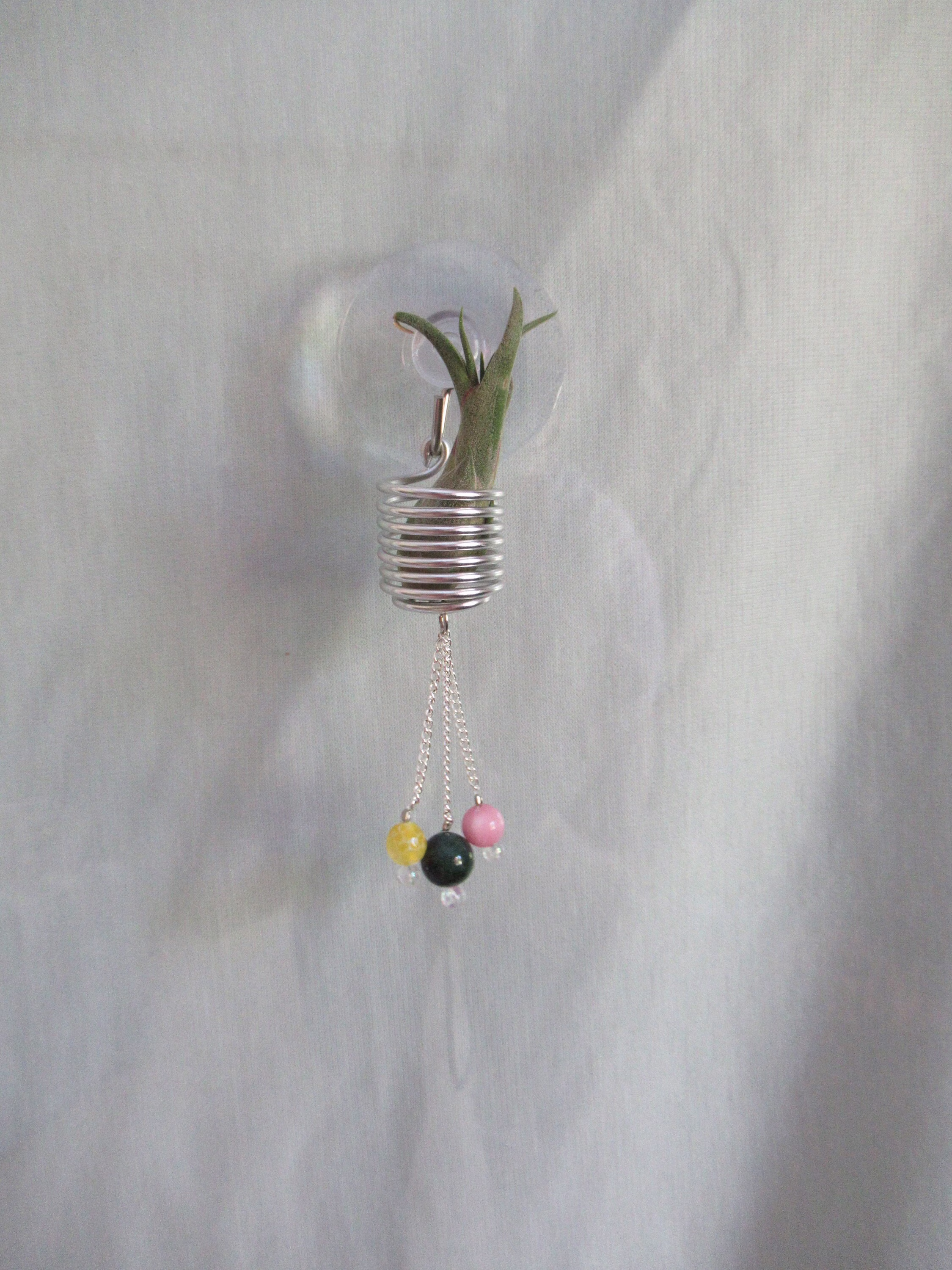 Window Wire Air Plant Hanger Small Silver - Tillandsia