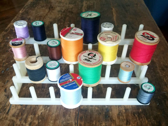 Thread Rack Spool Display & Vintage Thread; Bobbin Holder Sewing Organizer Storage