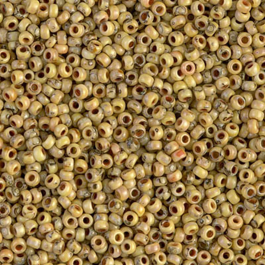 Miyuki Seed Beads 6/0 Picasso Opaque Canary Yellow, 4512