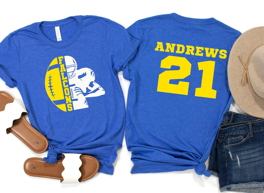 Customized Football Shirt - Your Name Game Day Season Tee Graphic