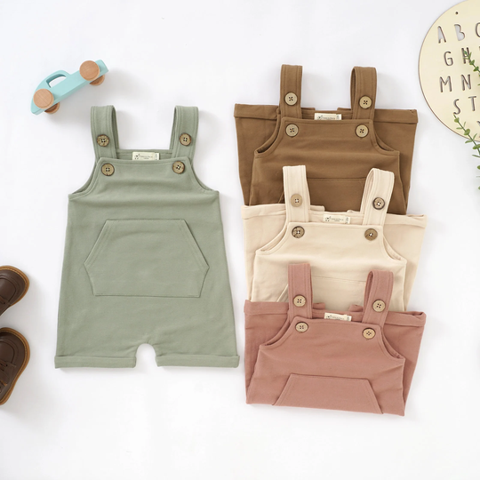 Tiny Alpaca | Organic Cotton Dungarees 0-2 Years Gender Neutral Baby Clothes Shower Gift