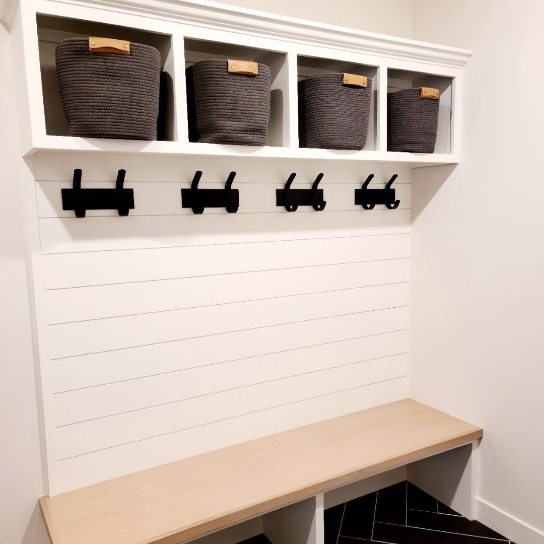 Mudroom Hooks, Coat Rack, Furniture, Organization, Heavy Duty Hall Tree Rack Wall Mount