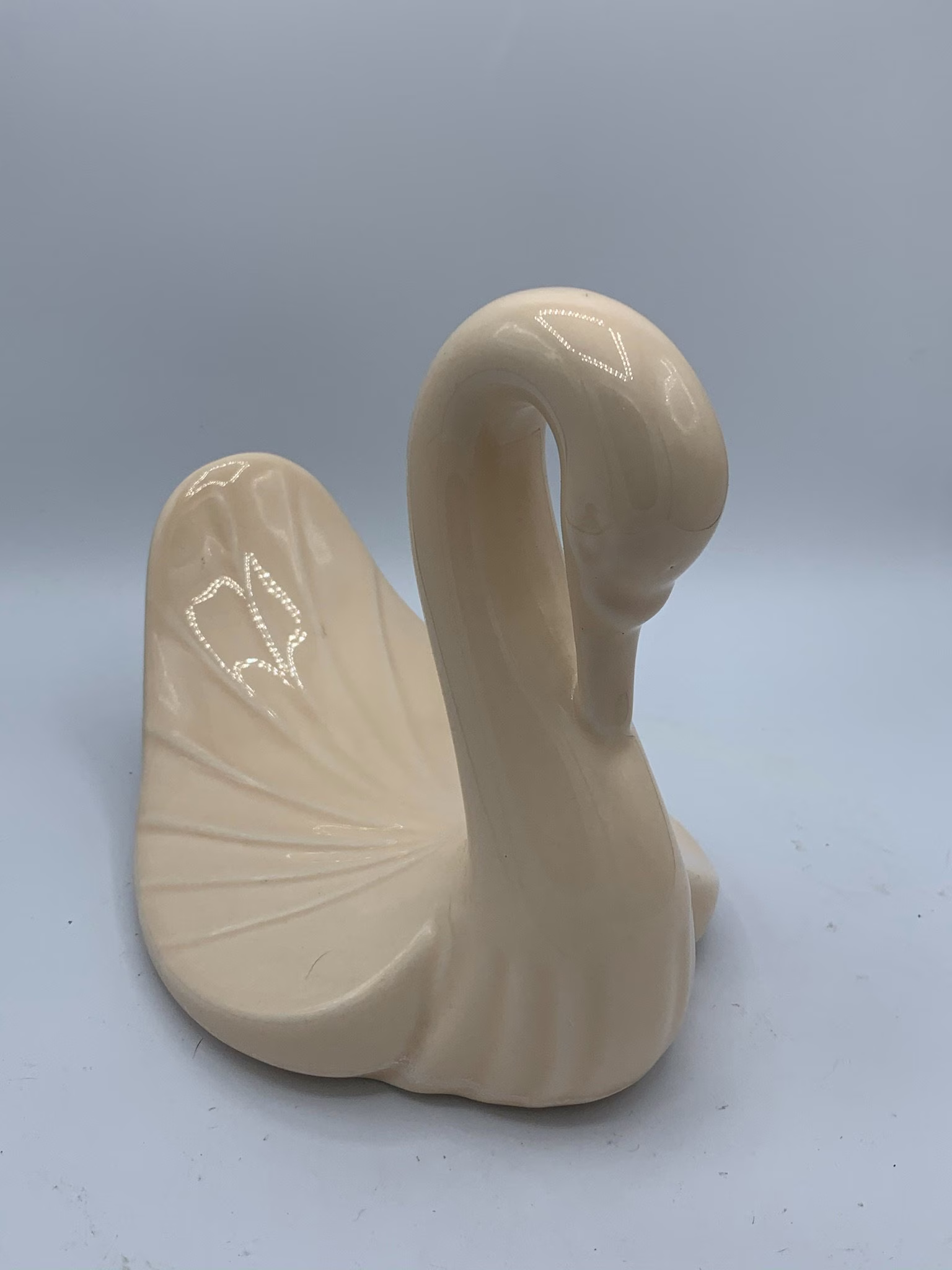 Vintage Mcm Ceramic Swan Towel Holder - Peach Make Your Bathroom Authentic