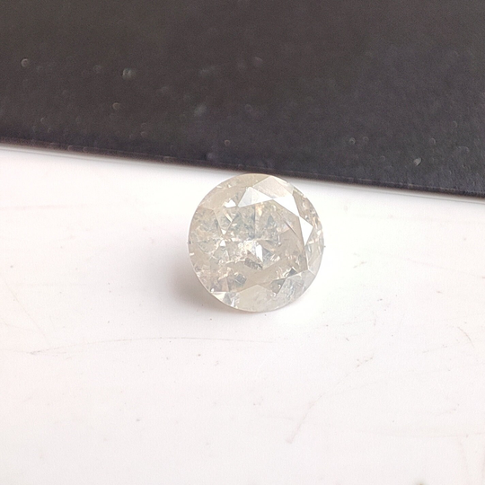4.2 Mm Salt Pepper Diamond Full Cut Round Shape Gemstone Aaa+ Loose For Jewelry A6782Inc Dc