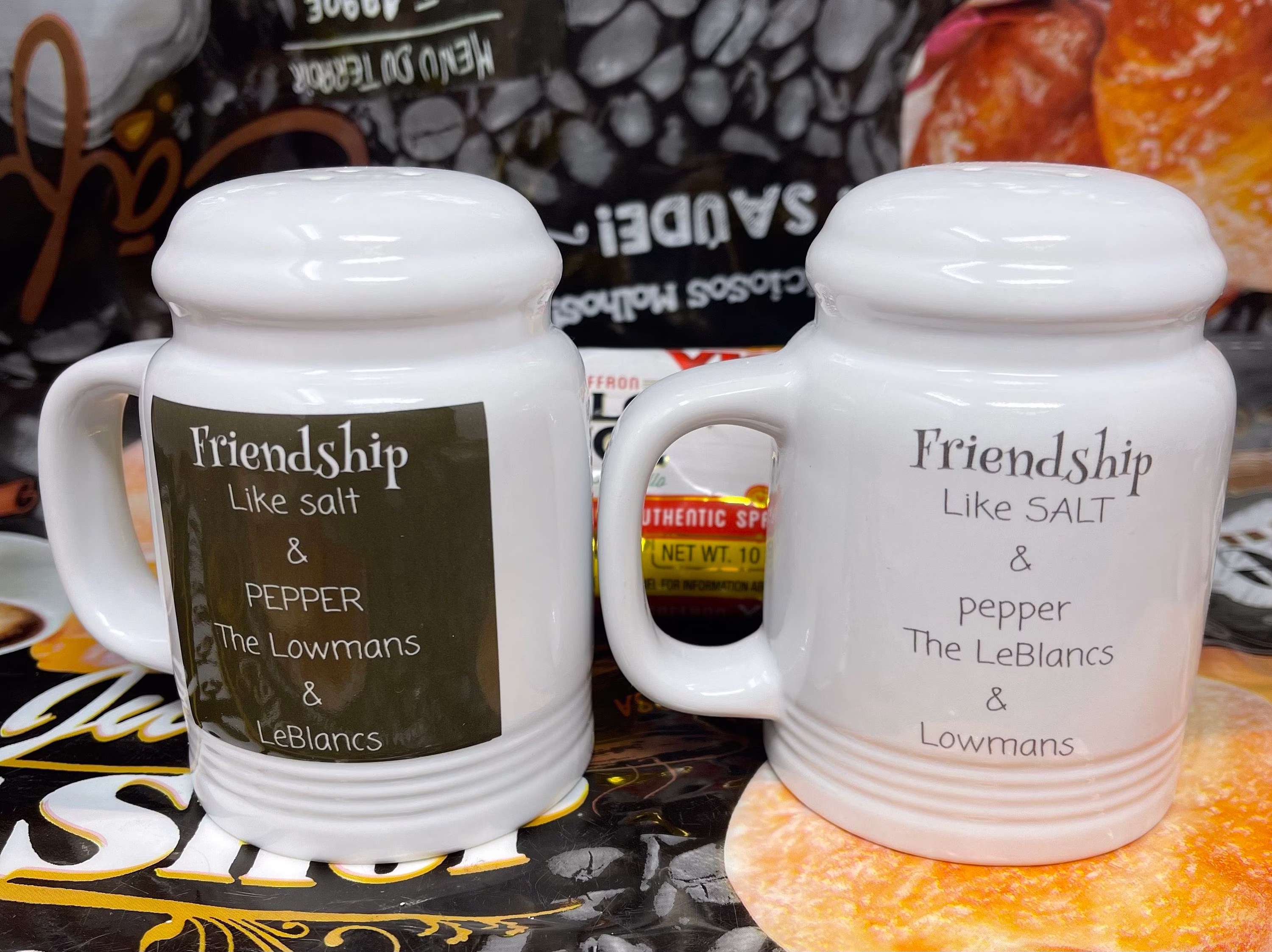 Salt & Pepper Shaker Personalized, Initial Salt Pepper Shakers, Salt Shakers Custom, Salt Shaker 4.5 Inch, Gifty