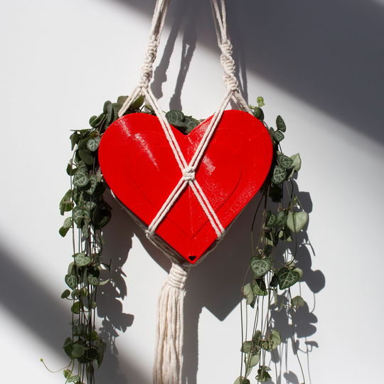 Hanging Heart Planter, Sconce, Valentines Day V-Day Pot, Heart-Shaped Pot - Planter Only, String/Macrame Not Included