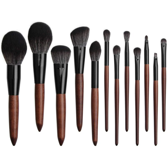 12 Pieces Series Cosmetic Brushes Foundation Powder Blending Shadow Bend Base Eyeshadow Brush Makeup Brush Set