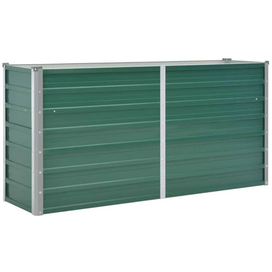 Garden Raised Bed Galvanised Steel 160x40x77 cm Green - Green