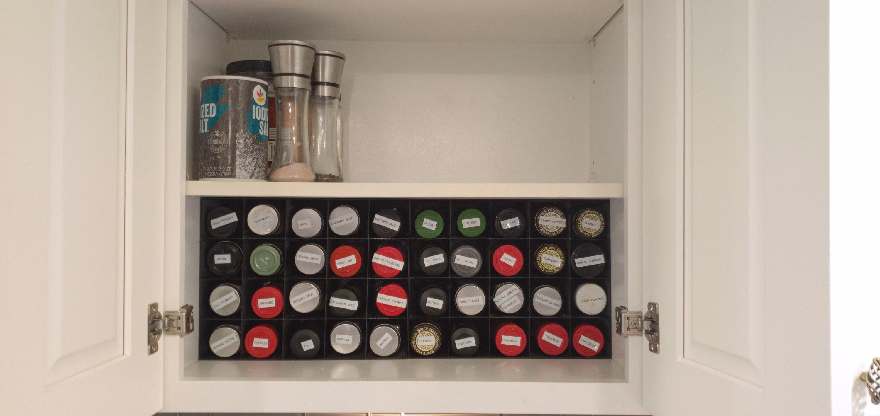 In-Cabinet Spice Organizer | Custom Designed Rack To Fit Any Space Fits Small, Large, Short, Tall, Or Wide Spaces