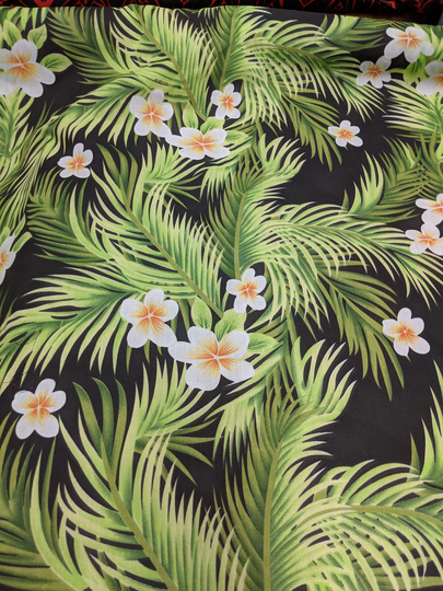 Hawaiian Print Luau Floral Hibiscus Poly Cotton Fabric 60