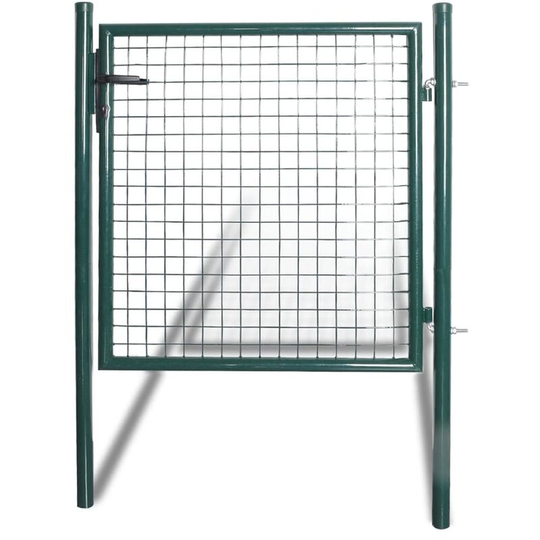 Devenirriche - Single Door Fence Gate Powder-Coated Steel - Green