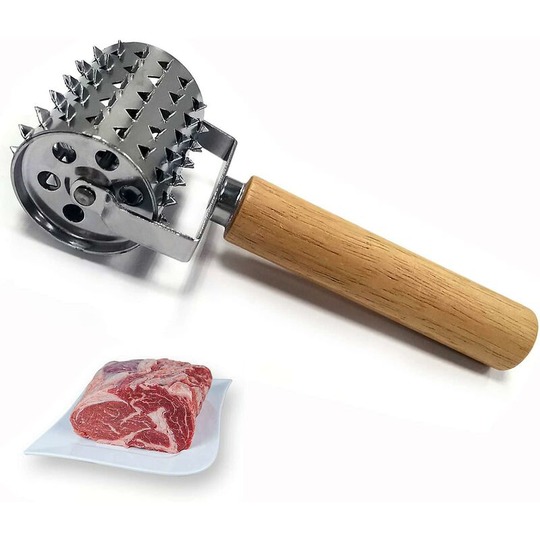Stainless Steel Meat Tenderizer, Rolling Seasoning Meat Tenderizer - Aespa