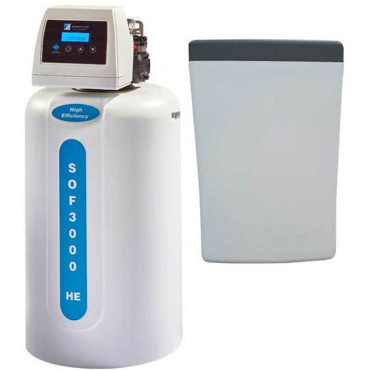 Monarch SOF3000HE Compact Space Saver Electric Water Softener Separate Salt Tank