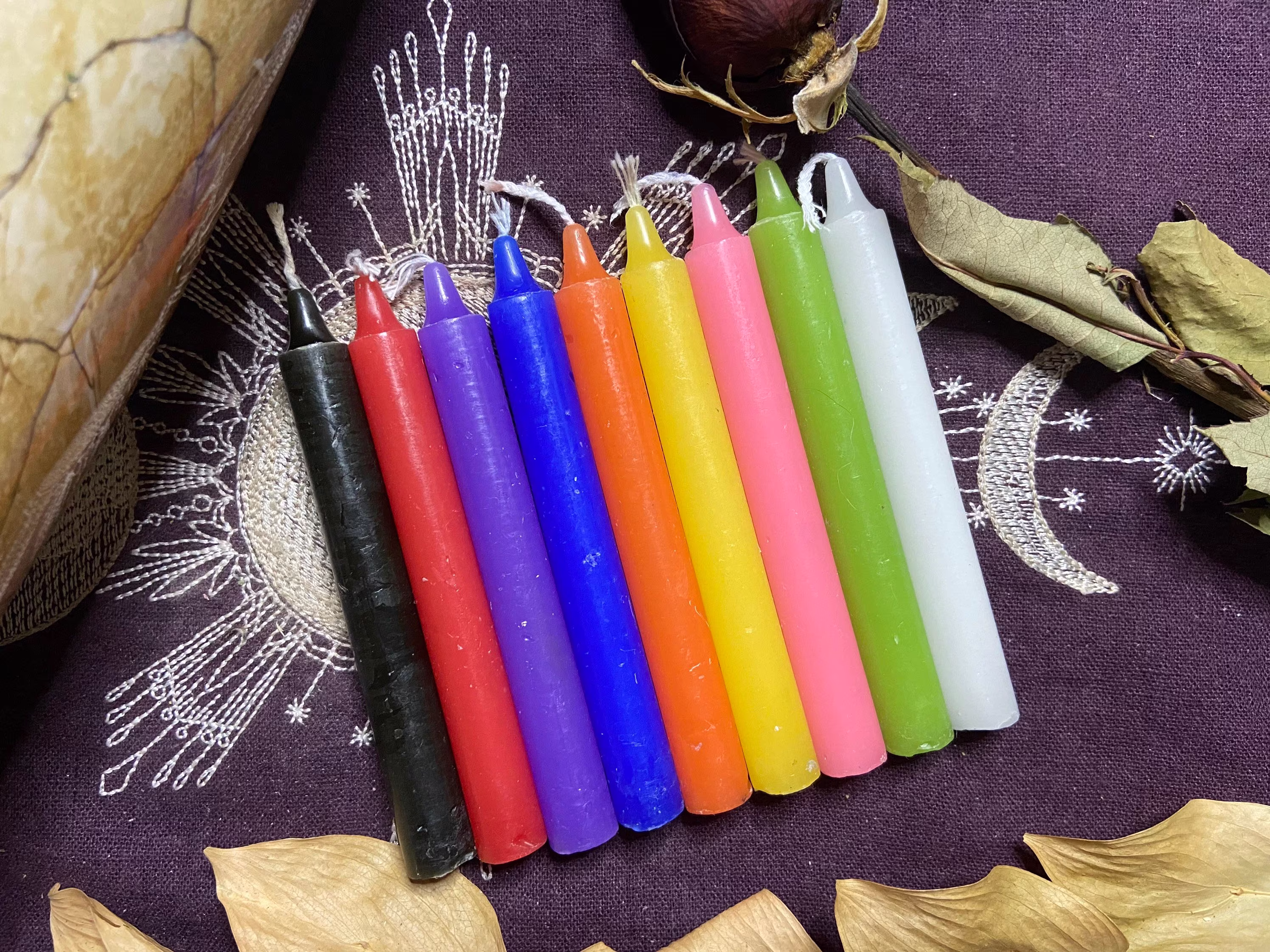 Chime Candles, 5 Of Same Color Or 9 Different Colors