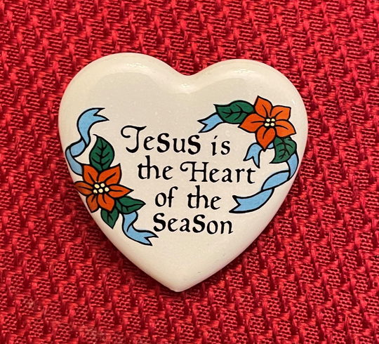 Christmas Brooch, Heart-Shaped Jesus Is The Heart Of Season