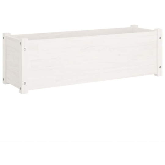Garden Planter White 100x31x31 cm Solid Pinewood Vidaxl White
