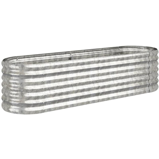 Vidaxl - Garden Planter Powder-coated Steel 152x40x36 cm Silver Silver