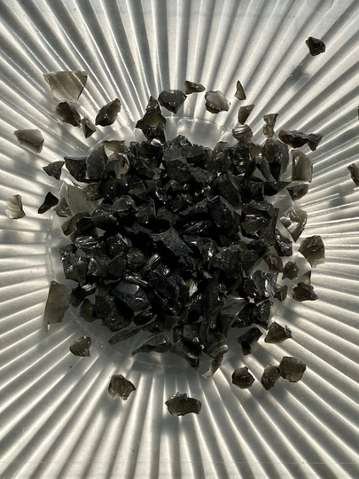 Obsidian - Medium Chips No Powder 100% Crystal Root Chakra Balancing Protection Clearing Life+Love