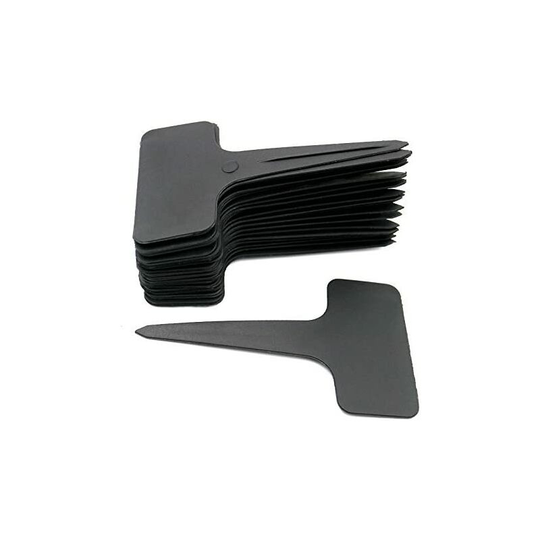 100 Pcs Thick Plastic Markers Plant Labels Black t Type Garden Plant Labels Waterproof