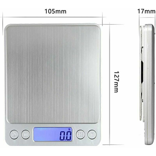 Deckon - 3000g/0.1g precision scale, kitchen scale/pocket scale/jewelry scale, high precision electronic scale, backlit lcd display, tare and pcs