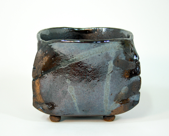 Handmade Chawan. Matcha Slab Bowl. Stoneware Tea Cup. Air Freight