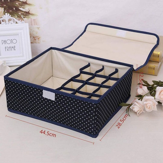 Underwear Organizer 17 Cell Foldable Sock and Underwear Drawer Organizer Collapsible Closet Cabinet Organizer Underwear Storage Boxes Drawer Divi