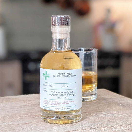 Personalised Prescription Design Salted Caramel Vodka