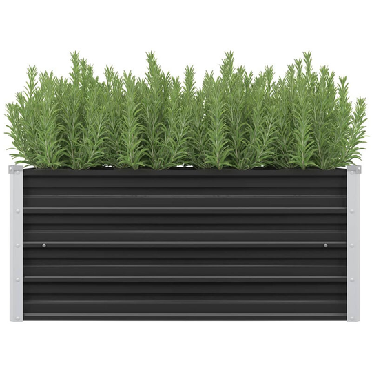 Garden Planter Anthracite 100x40x45 cm Galvanised Steel