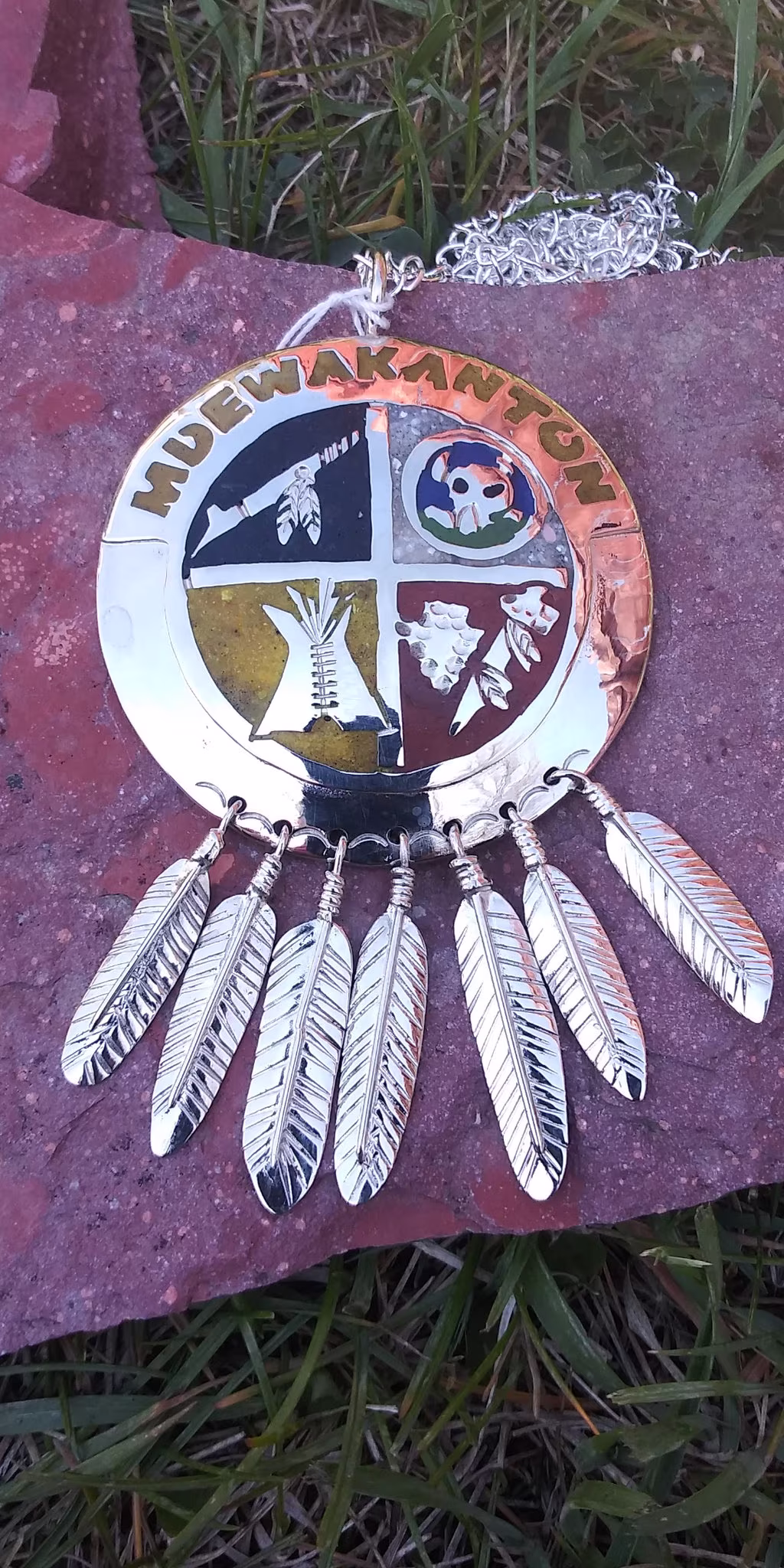 4 Direction Medicine Wheel Jewelry With Feathers