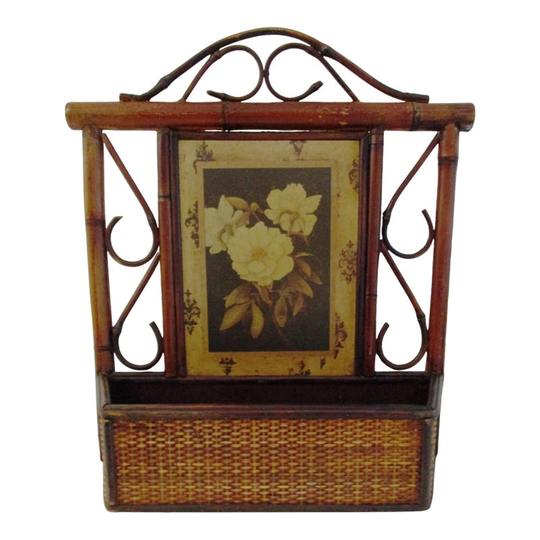 Bamboo Floral Hanging Wall Organizer
