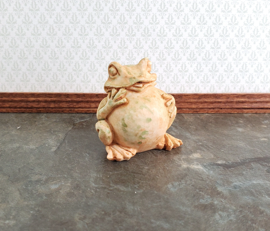 Dollhouse Fairy Garden Toad Frog Statue 112 Scale Falcon Miniatures